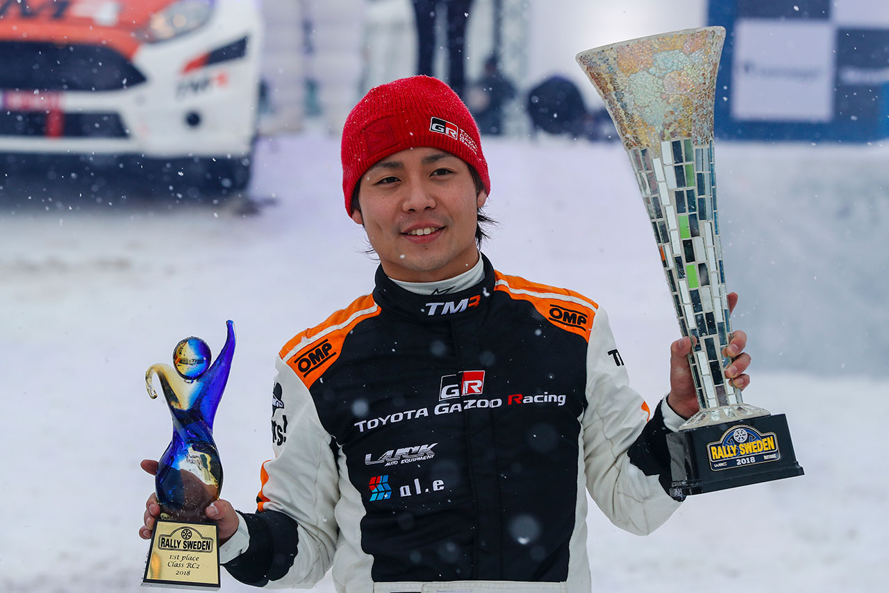 2018年2月のラリー・スウェーデンでWRC2クラスを制した勝田貴元