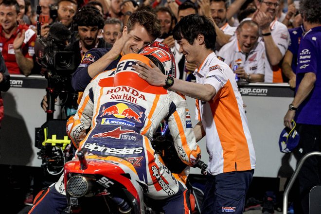 ホンダが得意としないサーキットで2位表彰台に登ったマルク・マルケス