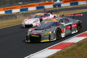公式練習ではマシンがストップするアクシデントがあったHitotsuyama Audi R8 LMSだが予選2番手と躍進