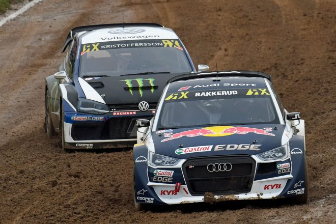 エクストロームはクリストファーソン（フォルクスワーゲン・ポロR スーパーカー）からの猛攻を防ぎきった