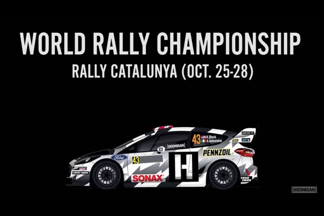 ブロックがWRCスペインでドライブするフォード・フィエスタWRC