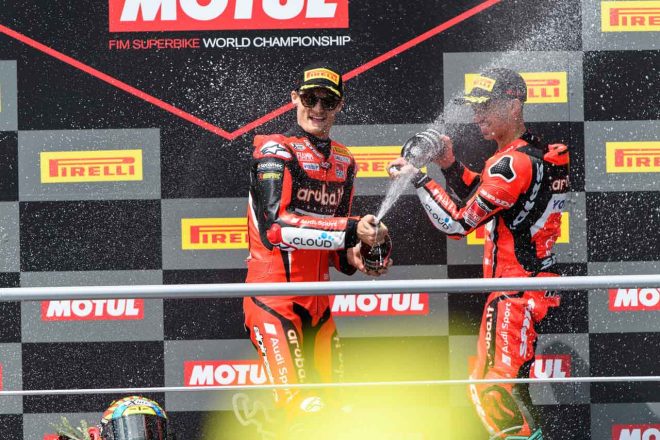 2018年SBK第3戦アラゴン レース2 表彰台