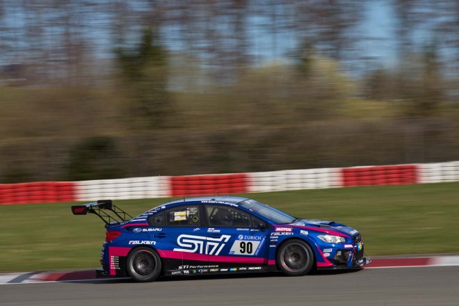 ミッショントラブルでリタイアに終わった90号車スバルWRX STI