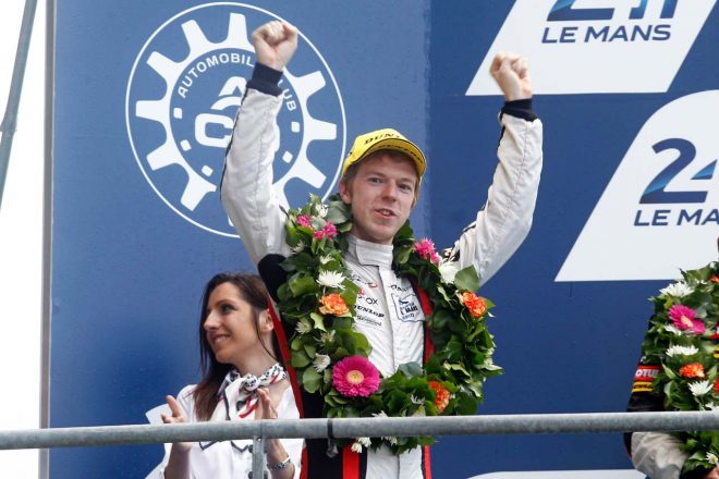 オリバー・ターベイは2014年、イオタ・スポーツでル・マン24時間LMP2クラス優勝を達成した。