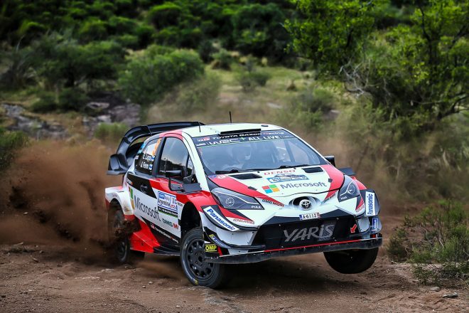 シェイクダウンステージを走行するエサペッカ・ラッピ（トヨタ・ヤリスWRC）