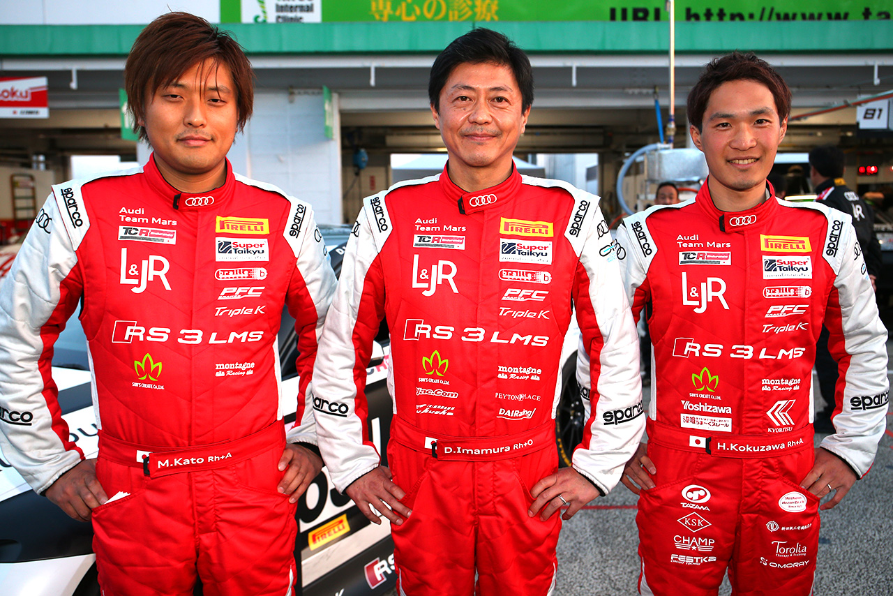 Bドライバー加藤正将（左）、Aドライバー今村大輔（中）、Cドライバー石澤浩紀（右）