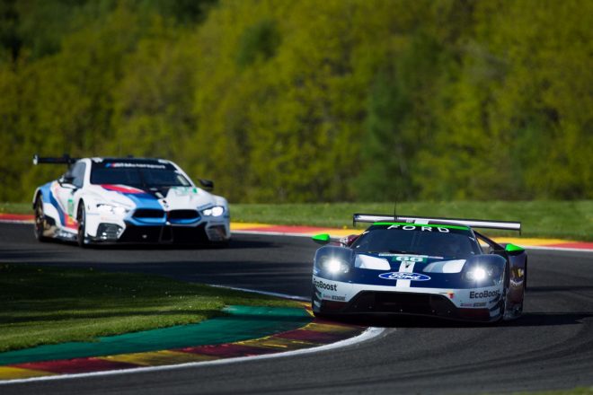 66号車フォードGTとWECデビュー戦を迎えた82号車BMW M8 GTE