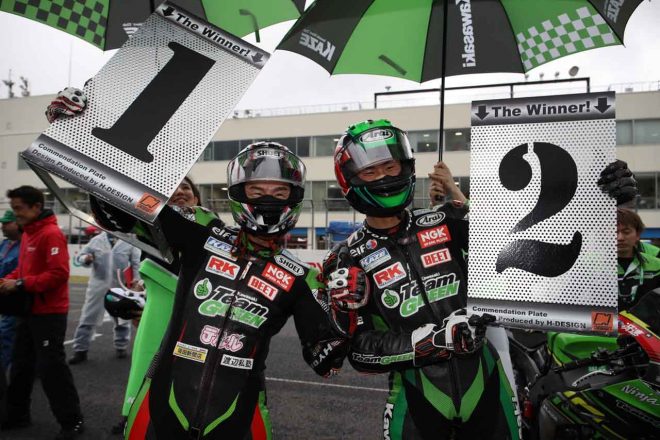 ワン・ツーフィニッシュを飾った渡辺一馬と松﨑克哉