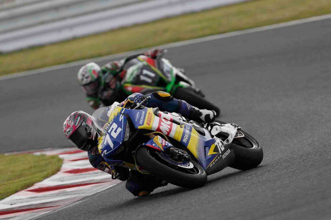 ピレリタイヤの高橋裕紀もスリックを選択したひとり