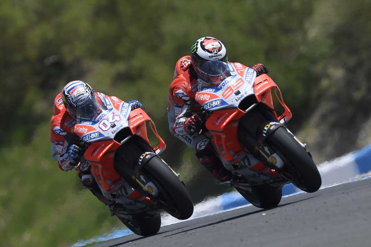 ドゥカティ・チームのホルヘ・ロレンソ、アンドレア・ドヴィツィオーゾ
