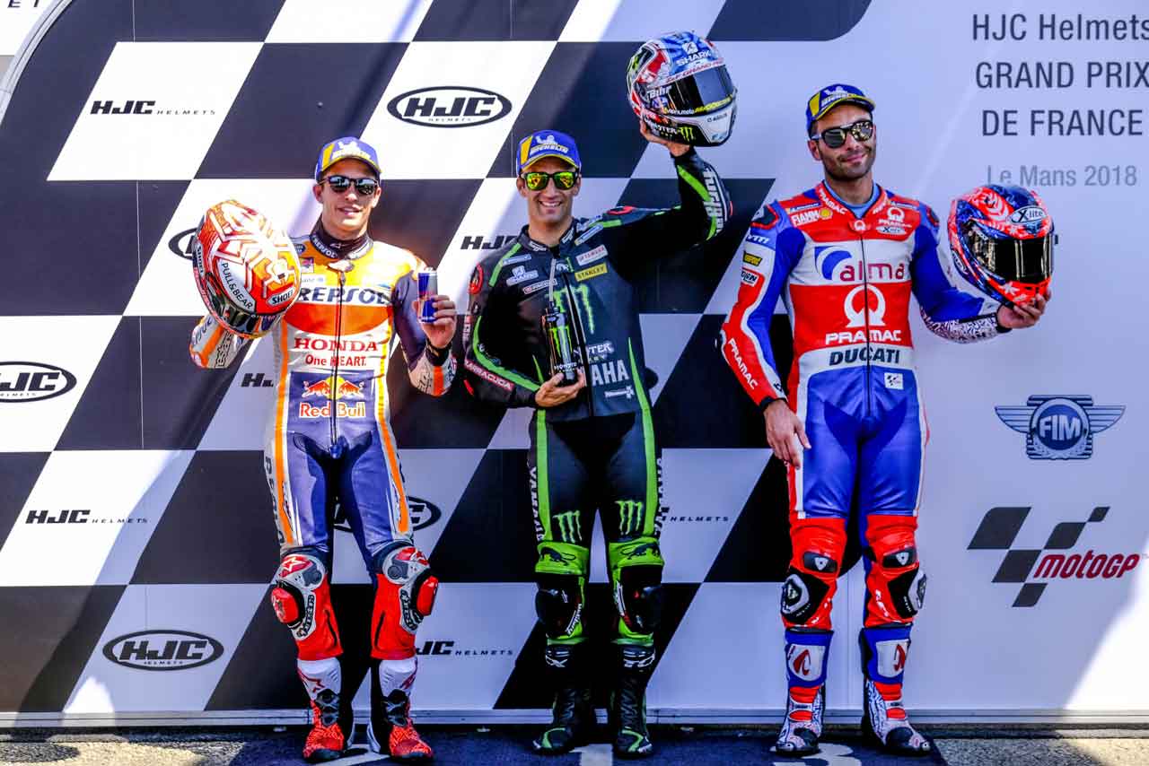 2018MotoGP第5戦フランスGP 予選トップ3