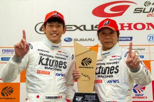 スーパーGT第3戦、GT300クラスを制したK-tunes RC F GT3の中山雄一と新田守男