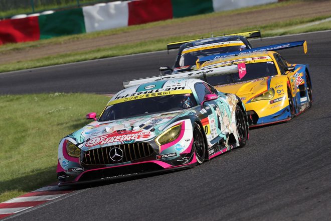 グッドスマイル 初音ミク AMGの谷口はベテランの技で巧みに後続からの攻撃をしのいでみせた