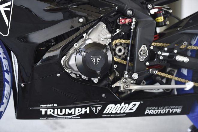 開発中のトライアンフMoto2エンジン