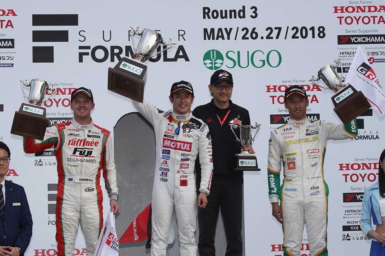 優勝山本、2位キャシディ、3位一貴の結果に