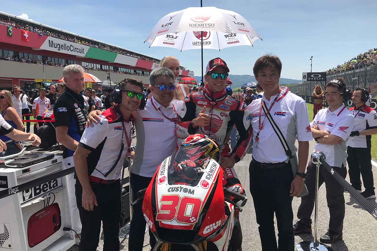 中上は序盤の転倒により、イタリアGPを18位フィニッシュで終えた