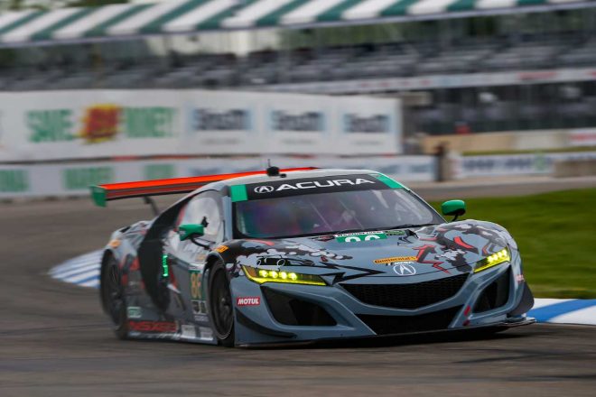 2018年初勝利を挙げたMSRの86号車アキュラNSX GT3