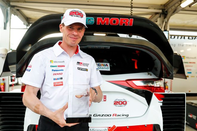 ラトバラのコドライバー、ミーカ・アンティラは今大会がWRC通算200戦目