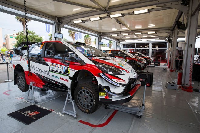 トヨタ陣営はラリー・イタリア・サルディニアの初日で3台全車がトップ10入りする好スタートを切った