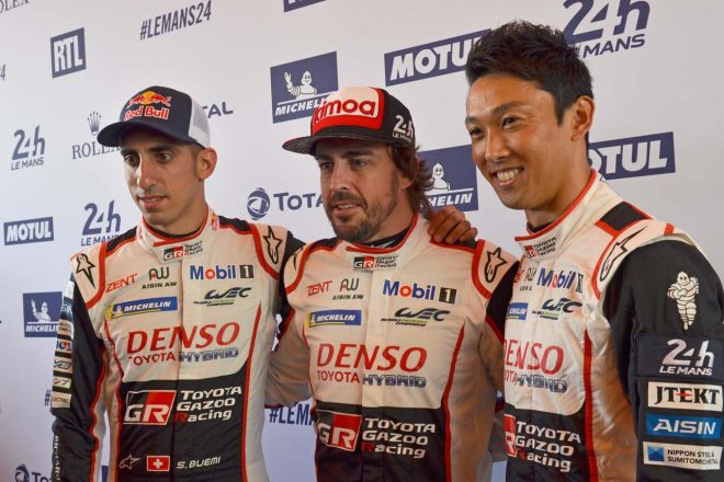前哨戦のスパ6時間を制した8号車トヨタの中嶋一貴、フェルナンド・アロンソ、セバスチャン・ブエミ