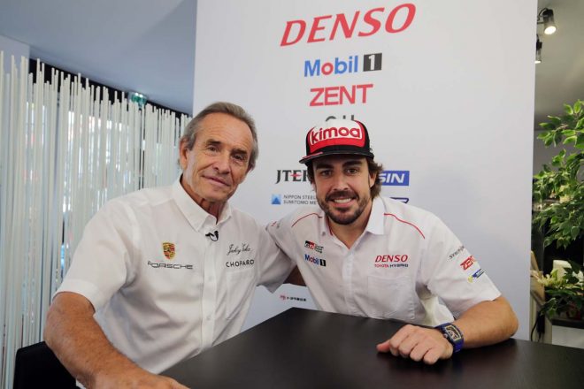 フェルナンド・アロンソと“ル・マンの帝王”ことジャッキー・イクス
