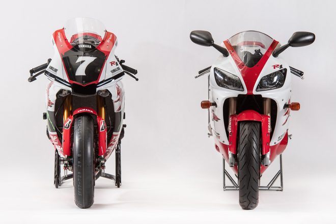 現行YZF-R1と初代YZF-R1