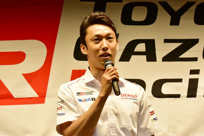 トヨタのル・マン24時間優勝メディア報告会に出席した中嶋一貴