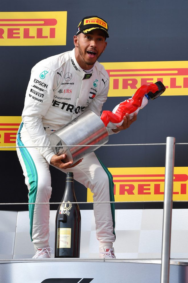 2018年F1第8戦フランスGPで優勝を飾ったルイス・ハミルトン