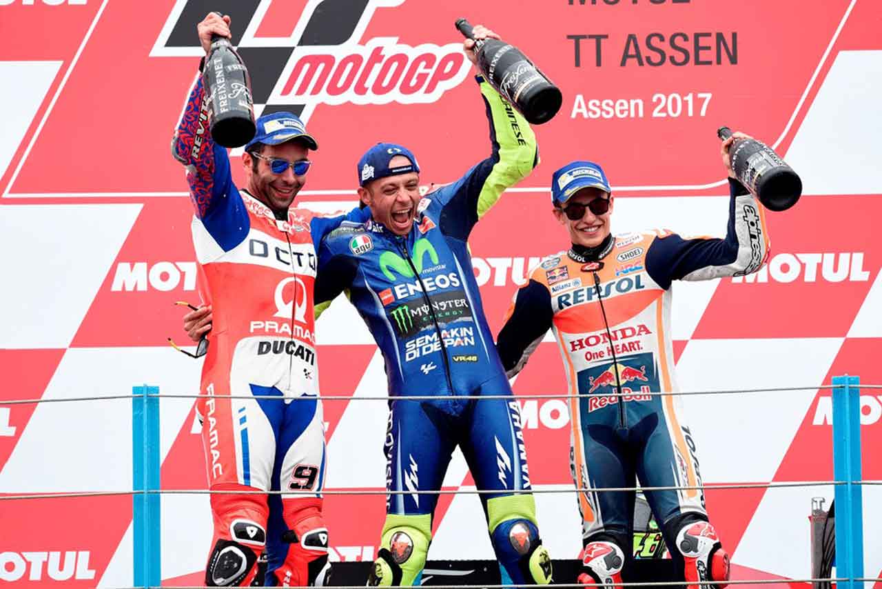 2017MotoGP第8戦オランダGP 決勝TOP3