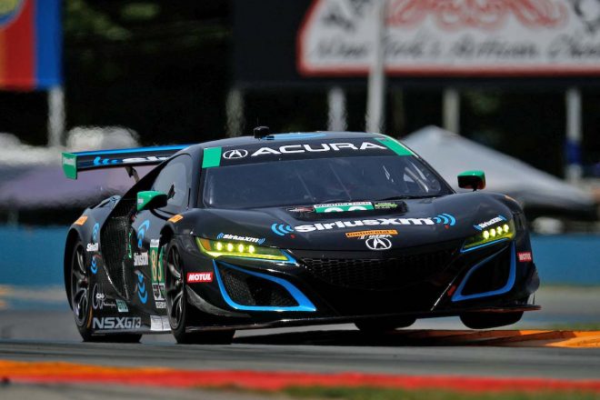 クラス2位となったマイケル・シャンク・レーシングの86号車アキュラNSX GT3