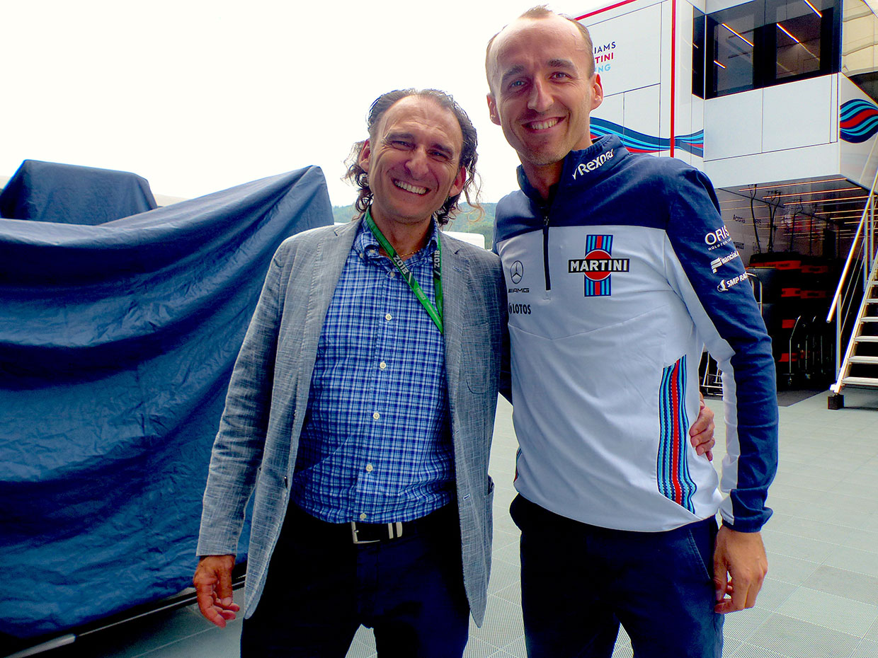 レッドブルリンクで再会したロバート・クビカとジャンパオロ・ダラーラ