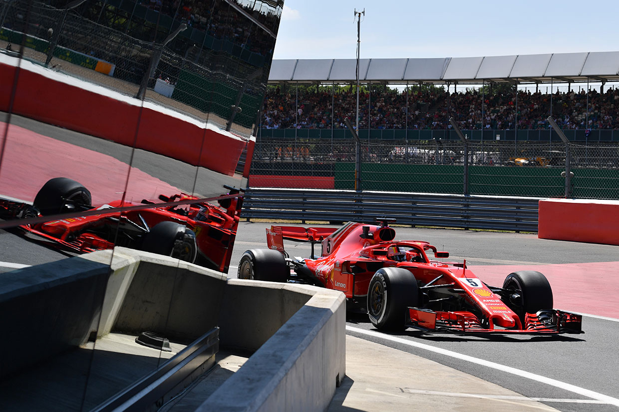2018年F1第10戦イギリスGP　FP2トップタイムのセバスチャン・ベッテル