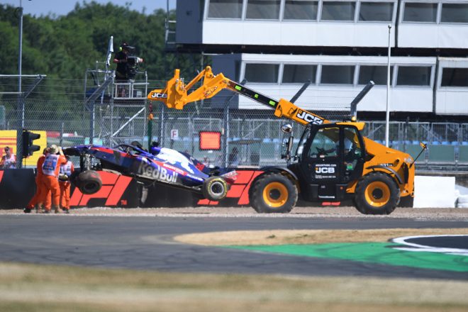 2018年F1第10戦イギリスGP　FP3のブレンドン・ハートレーが大クラッシュ