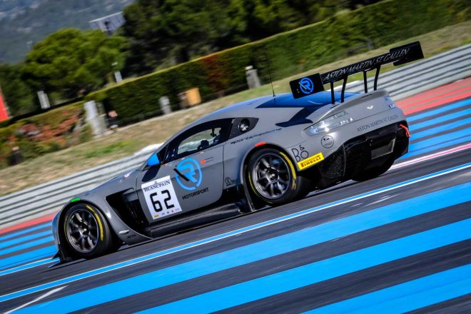 ブランパンGTシリーズ・エンデュランスカップに参戦している62号車アストンマーチンV12バンテージGT3
