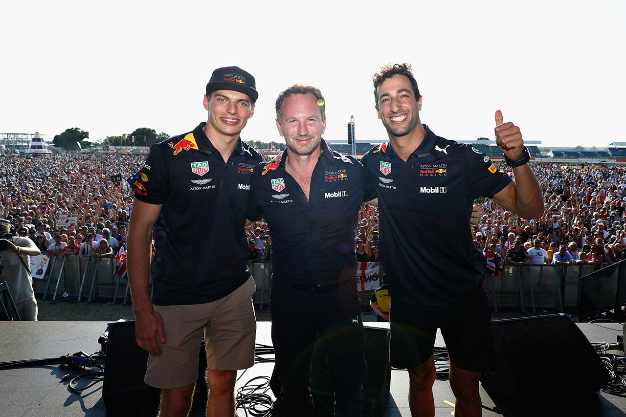 F1第10戦イギリス マックス フェルスタッペン クリスチャン ホーナー ダニエル リカルド ルノーpuを 格下カテゴリーのエンジン と言い切ったフェルスタッペンの矜持 今宮純のf1ドライバー採点 の画像 写真 2 Autosport Web