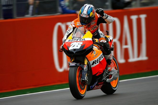 2012年のオーストラリアGPでロレンソにタイトルを奪われたものの、最終戦バレンシアでは優勝を挙げたダニ・ペドロサ