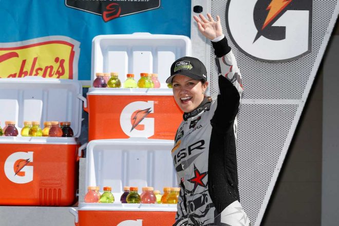 86号車NSXを駆るキャサリン・レッグ。チームメイトのアルバロ・パレンテは第5戦を欠場しているためランキング6位となっている