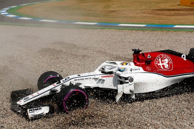 2018年F1第11戦ドイツGP　予選Q2でスピンを喫したマーカス・エリクソン