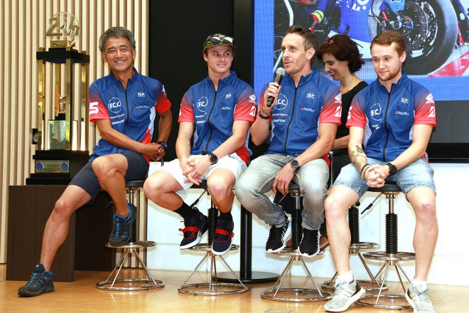 F.C.C. TSR Honda Franceから藤井正和総監督、フレディ・フォレイ、ジョシュ・フック、アラン・テシェの4名が登場