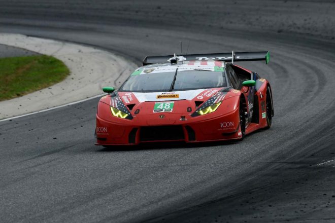 予選4番手から逆転優勝したポール・ミラー・レーシングの48号車ランボルギーニ・ウラカンGT3