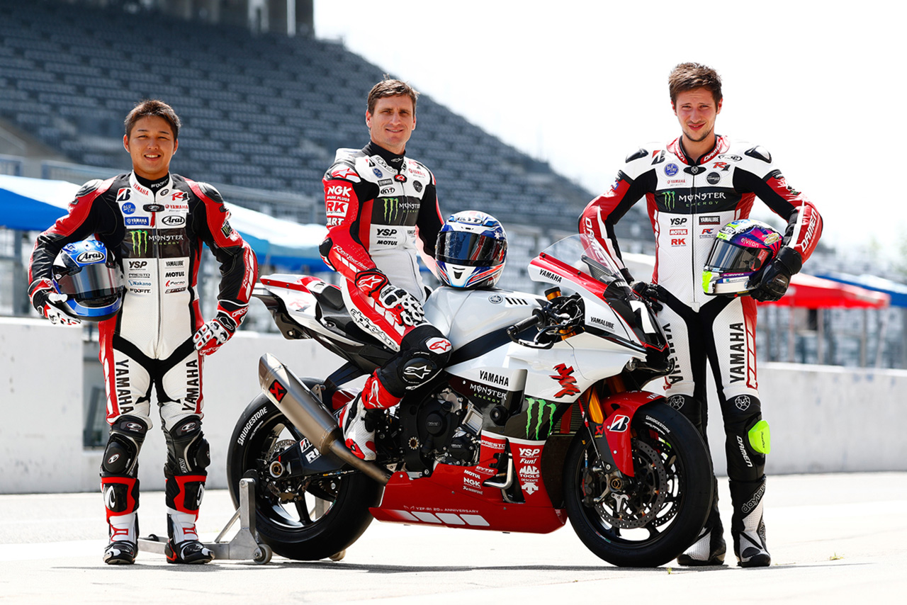 藤田拓哉（左）、ブロック・パークス（中）、マービン・フリッツ（右）の3人で鈴鹿8耐に挑むYARTヤマハ