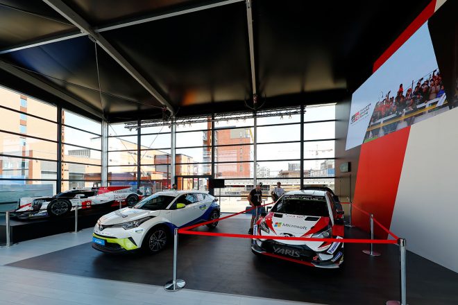 TOYOTA GAZOO Racing WRTのサービスの展示