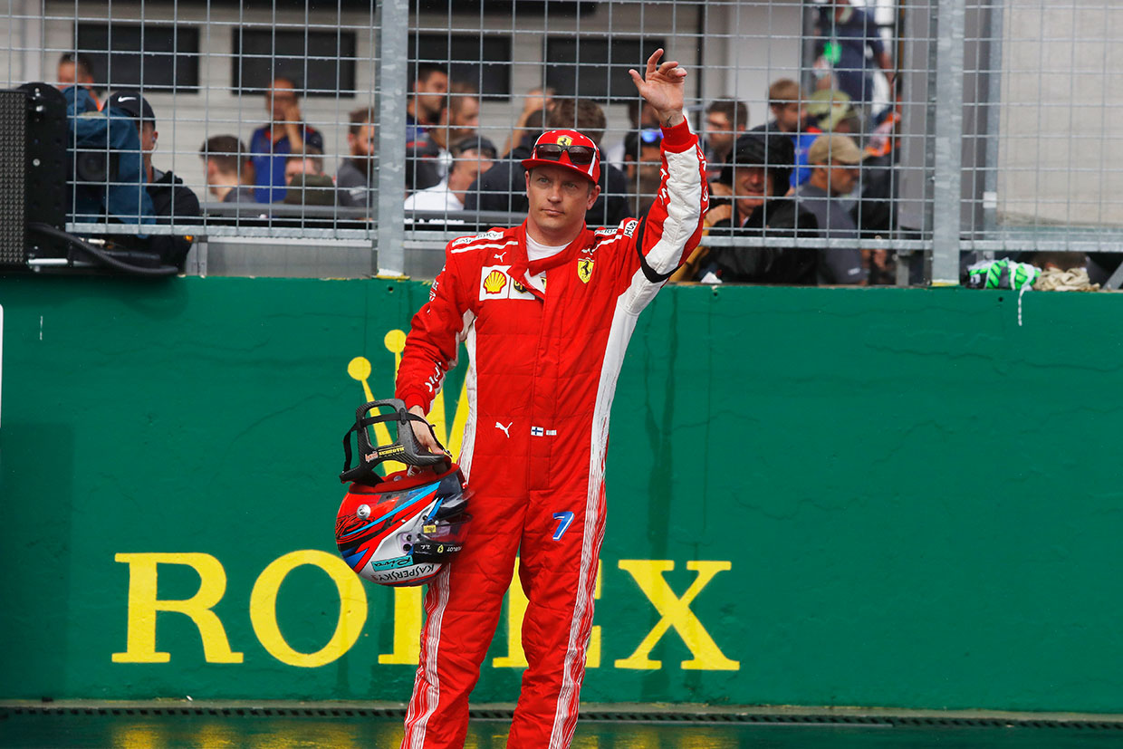 2018年F1第12戦ハンガリーGP予選3番手となったキミ・ライコネン