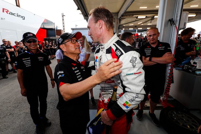 豊田章男社長はチームのエースドライバー、ヤリ-マティ・ラトバラの走りも称賛