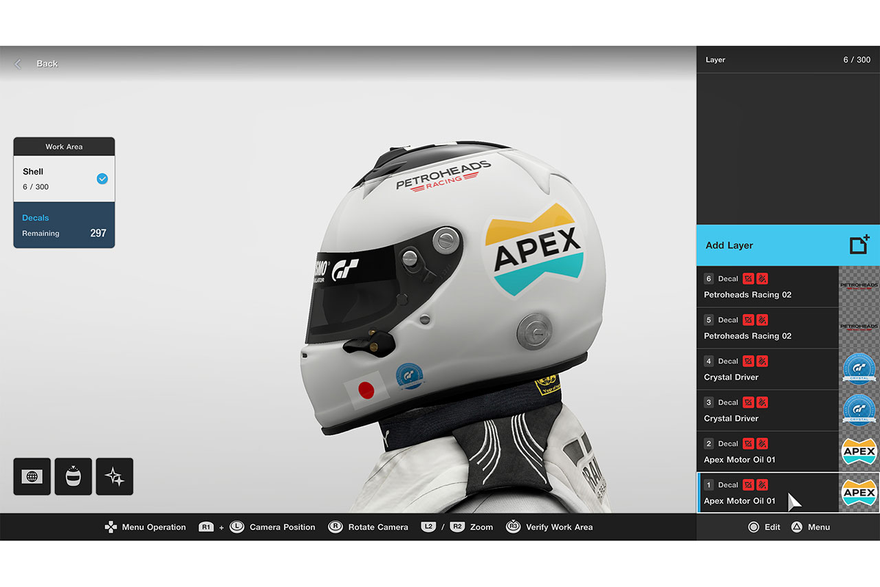 リバリーエディターがスーツやヘルメットなどのギアに対応。オリジナルのアバターを作れるようになった