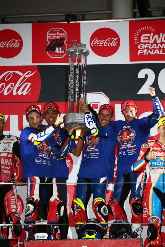 F.C.C. TSR Honda France表彰台シーン