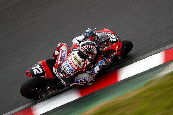 転倒後は「マシンの状態がよくなかった」なかでの走行となったと言う津田