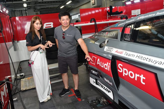第4戦タイでマシン右側面に衝突されたHitotsuyama Audi R8 LMS