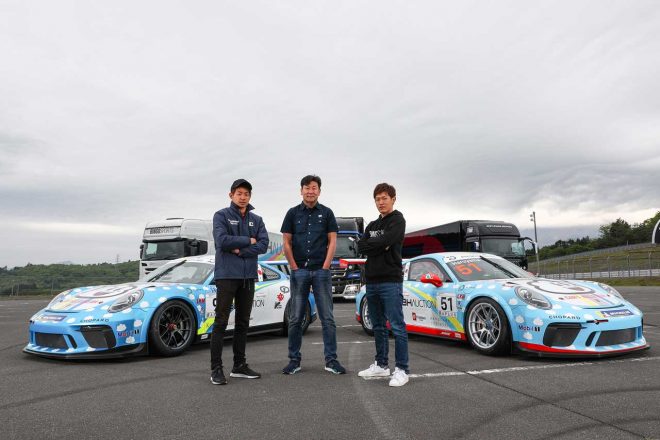 キャラウェイ・コンペティションwithビンゴレーシングから鈴鹿10時間に参戦する武井真司、上村優太、三笠雄一