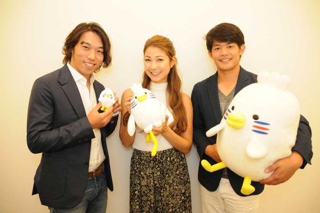 『GTV』の収録に臨んだ小塚崇彦と無良崇人、井澤エイミーさん